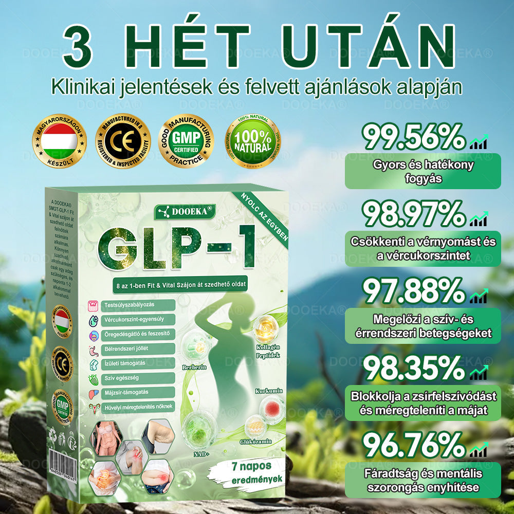 🌴🌴  DOOEKA® GLP-1 8 az 1-ben Fit & Vital Szájon át szedhető oldat – 👨‍⚕️ Napi egyszer, 7 nap alatt látható változás / Elhízás, szív- és érrendszeri egészség, cukorbetegség, alvási apnoe, bélrendszer egészsége, ízületi problémák és még sok más esetén
